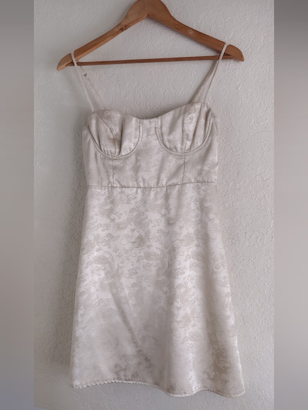 Princess Polly Ivory Jacquard Corset Mini Dress US 6 Western Festival - Picture 4 of 10